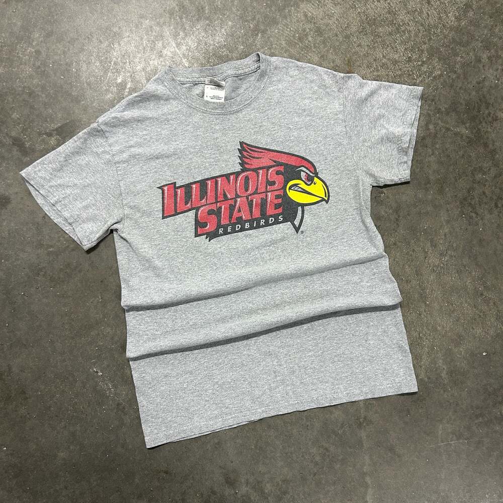 Gildan Illinois State University Redbirds Gray T-Shirt Size Small